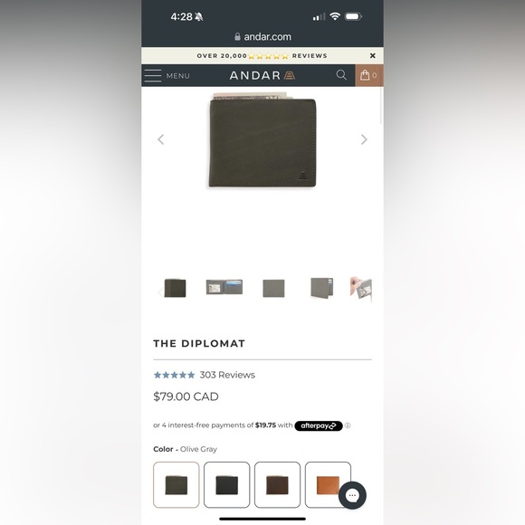 Andar The Diplomat Leather Wallet (brand new) - Picture 5 of 5